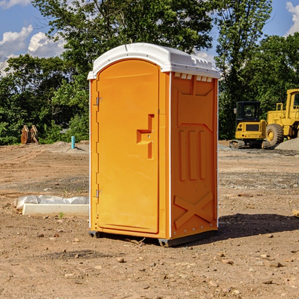 how often are the porta potties cleaned and serviced during a rental period in Novice Texas